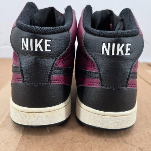 Nike Mens Size 8.5 Court Vision Mid Next Nature Dark Beetroot Shoes Sneakers - Picture 3 of 10